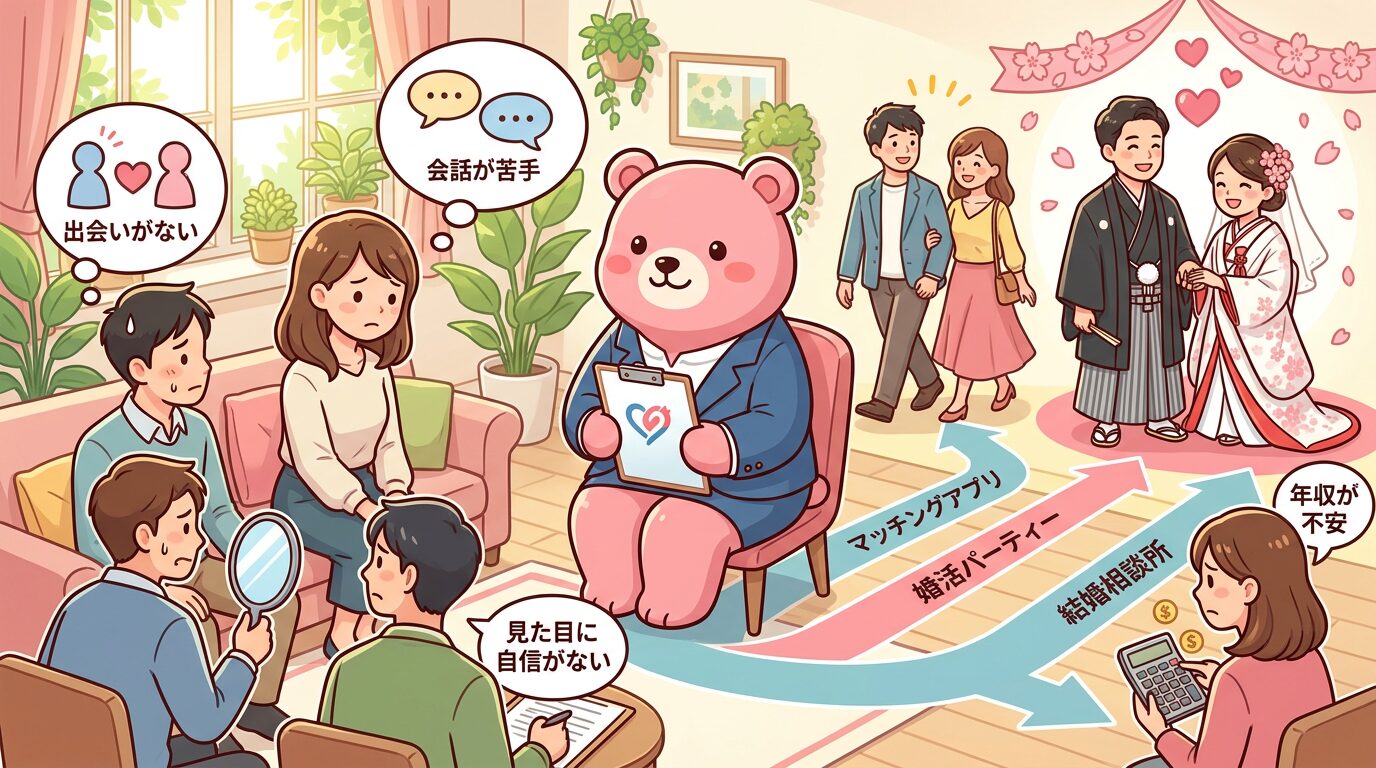 婚活の手段はどう選ぶ？自分の悩みに合った方法を選ばないと遠回りになる