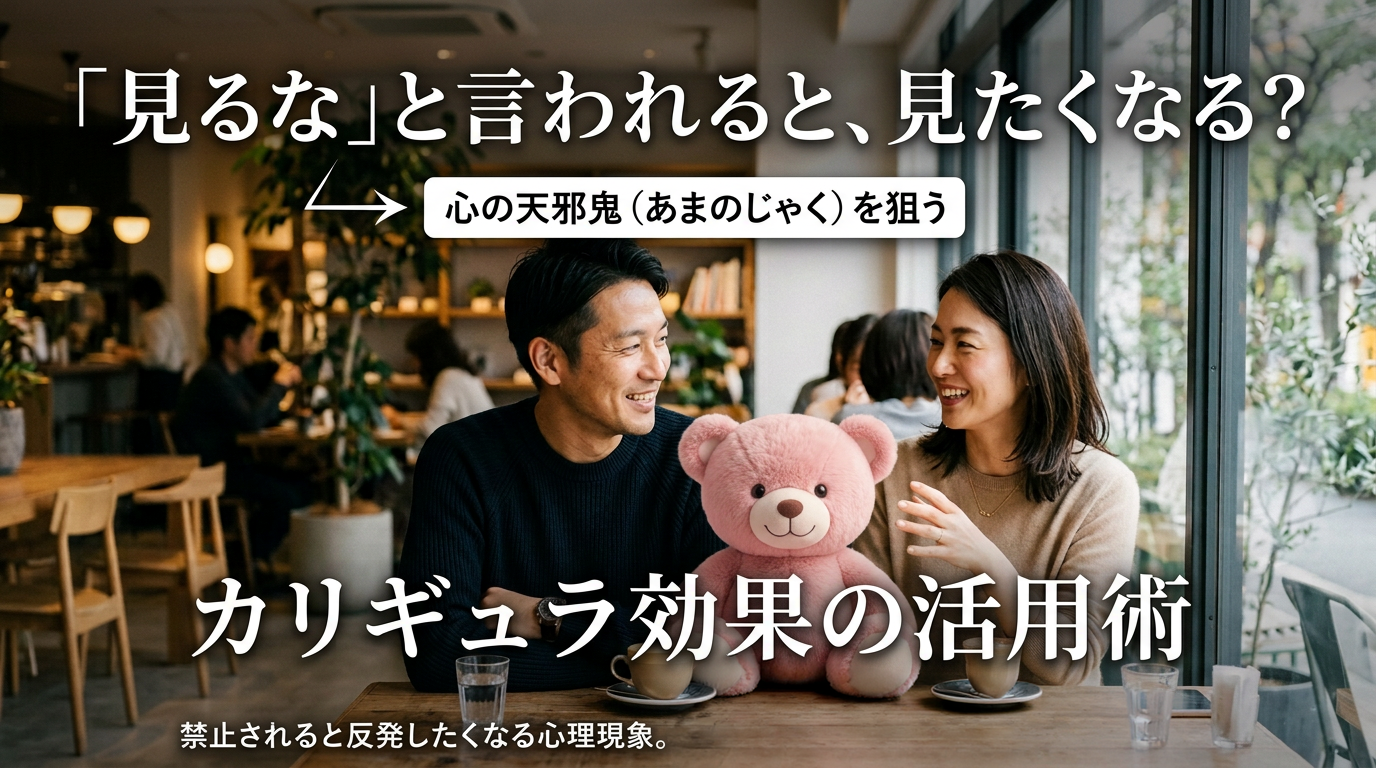 婚活で「ダメ」と言われると気になる？カリギュラ効果から考える恋愛心理